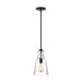 Generation Lighting. - 6536901-710 - One Light Pendant - Kea - Bronze