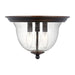 Generation Lighting. - 7514503-710 - Three Light Ceiling Flush Mount - Belton - Bronze