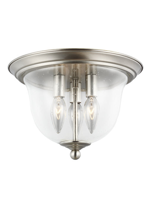 Generation Lighting. - 7514503-962 - Three Light Flush Mount - Belton - Brushed Nickel