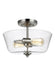 Generation Lighting. - 7714502-962 - Two Light Semi-Flush Mount - Belton - Brushed Nickel