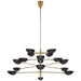 Visual Comfort Signature - ARN 5503HAB-BLK - 16 Light Chandelier - Graphic - Hand-Rubbed Antique Brass