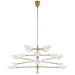Visual Comfort Signature - ARN 5503HAB-WHT - 16 Light Chandelier - Graphic - Hand-Rubbed Antique Brass