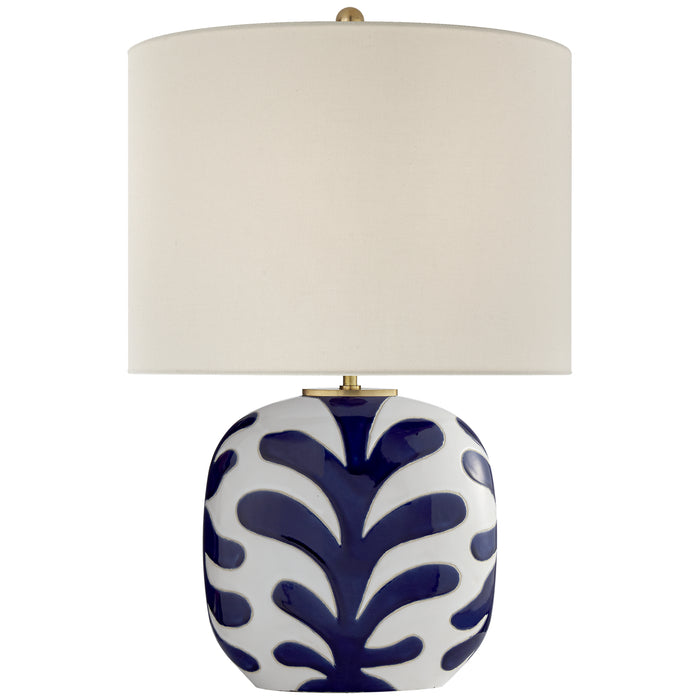 Visual Comfort Signature - KS 3618NWT/CB-L - One Light Table Lamp - Parkwood - New White and Cobalt