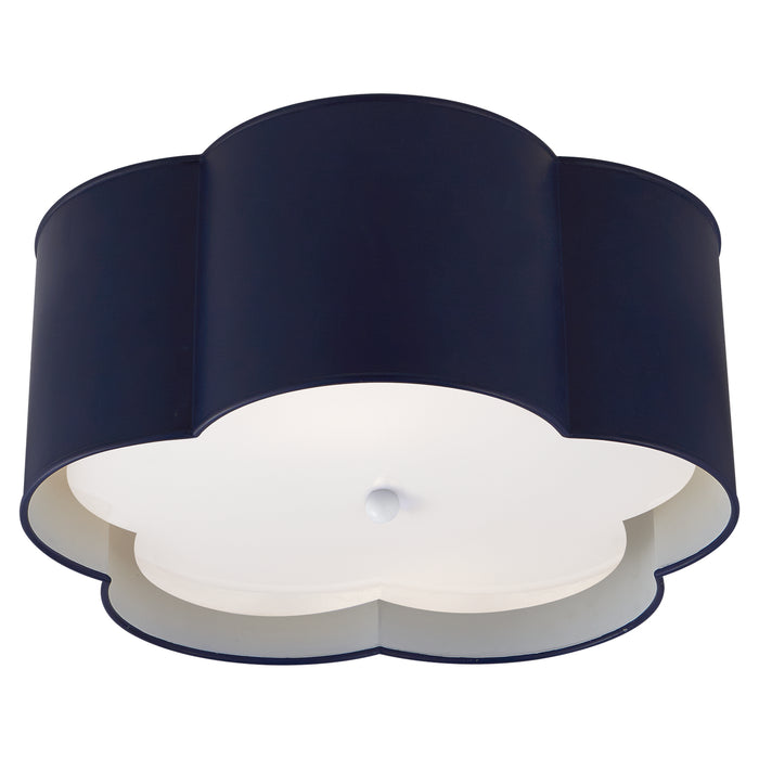 Visual Comfort Signature - KS 4117NVY/WHT-FA - Two Light Flush Mount - Bryce - French Navy and White