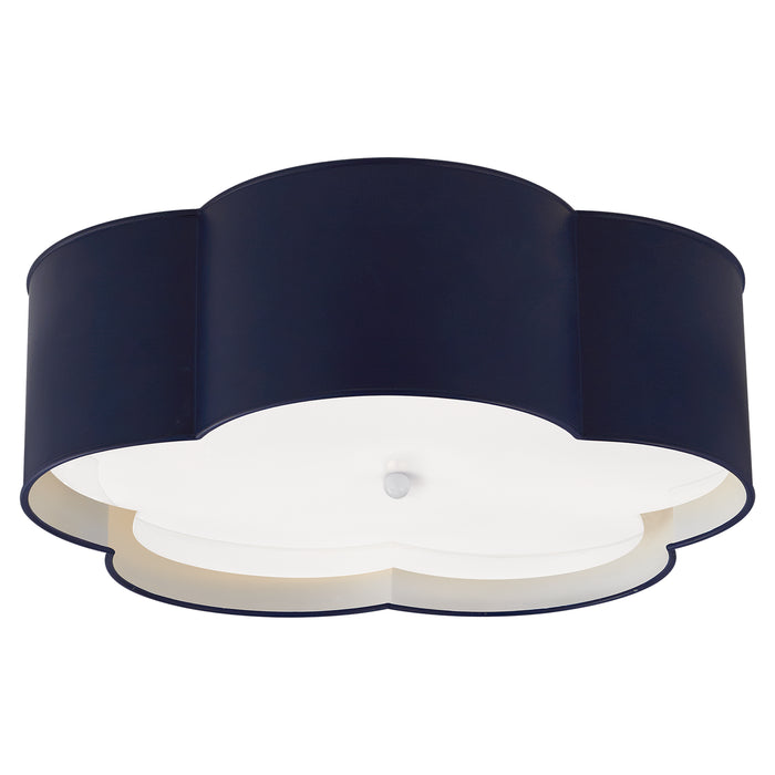 Visual Comfort Signature - KS 4118NVY/WHT-FA - Four Light Flush Mount - Bryce - French Navy and White