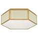 Visual Comfort Signature - KS 4120CRE/SB-FG - Two Light Flush Mount - Bradford - Cream and Soft Brass