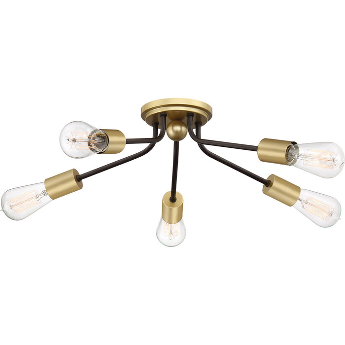 Quoizel - LTT1628WT - Five Light Flush Mount - Latitude - Western Bronze