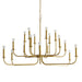 Arteriors - 89105 - 18 Light Chandelier - Breck - Antique Brass