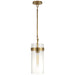 Visual Comfort Signature - S 5673HAB-CG - One Light Pendant - Presidio - Hand-Rubbed Antique Brass