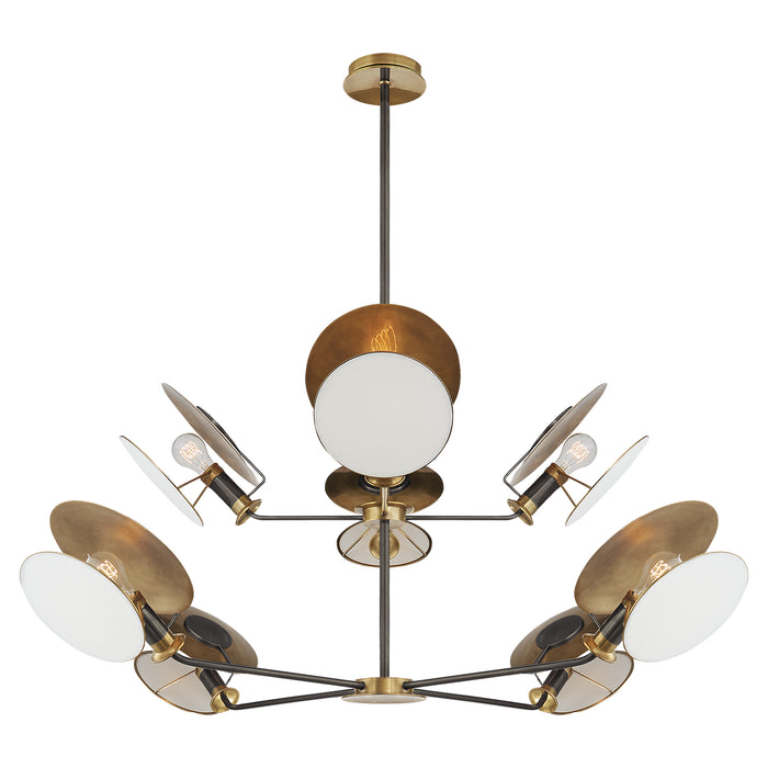 Visual Comfort Signature - TOB 5290BZ/HAB-L - Eight Light Chandelier - Osiris - Bronze and Hand-Rubbed Antique Brass