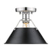 Golden - 3306-FM CH-BLK - One Light Flush Mount - Orwell CH - Chrome