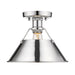 Golden - 3306-FM CH-CH - One Light Flush Mount - Orwell CH - Chrome