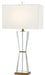 Currey and Company - 6000-0210 - One Light Table Lamp - Laelia - Clear/Antique Brass