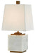 Currey and Company - 6000-0215 - One Light Table Lamp - Annelore - White/Antique Brass