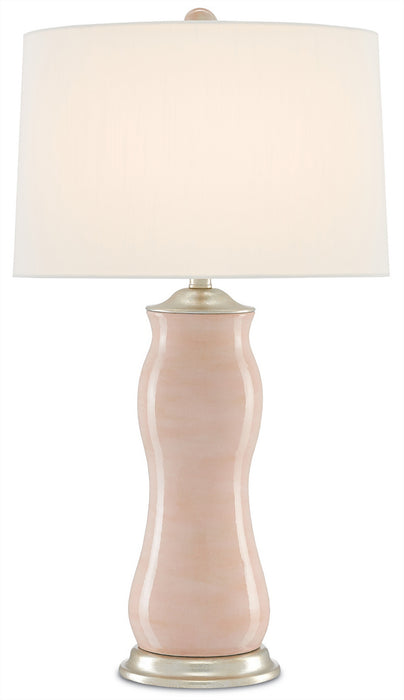 Currey and Company - 6000-0236 - One Light Table Lamp - Ondine - Blush/Silver Leaf