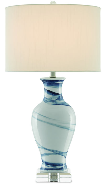 Currey and Company - 6000-0316 - One Light Table Lamp - Hanni - White/Blue