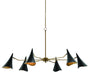 Currey and Company - 9000-0311 - Six Light Chandelier - Library - Oil Rubbed Bronze/Antique Brass