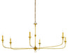 Currey and Company - 9000-0370 - Six Light Chandelier - Nottaway - Contemporary Gold Leaf