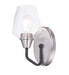 Maxim - 26121CLBKSN - One Light Wall Sconce - Goblet - Black / Satin Nickel