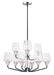 Maxim - 26127CLBKSN - Nine Light Chandelier - Goblet - Black / Satin Nickel