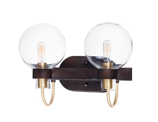 Maxim - 30512CLBZSBR - Two Light Bath Vanity - Bauhaus - Bronze / Satin Brass