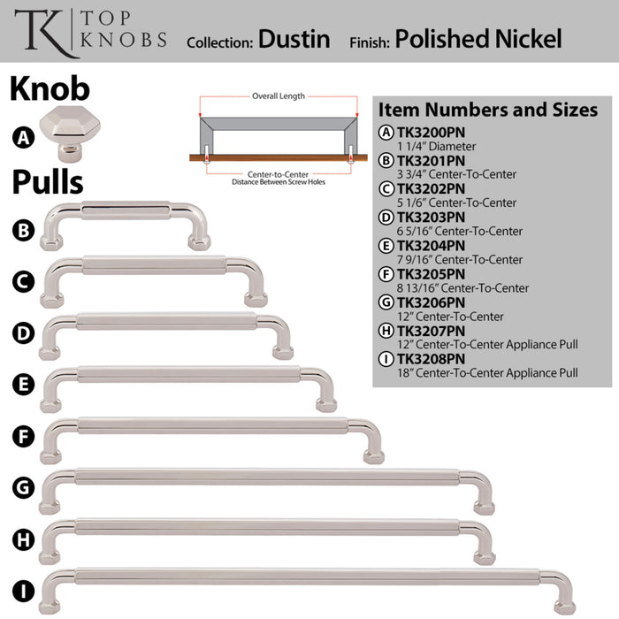 Top Knobs Dustin 12" Center to Center Appliance Pull