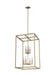 Generation Lighting. - 5134508-848 - Eight Light Hall / Foyer Pendant - Moffet Street - Satin Brass