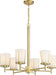 Nuvo Lighting - 60-6536 - Six Light Chandelier - Serene - Natural Brass