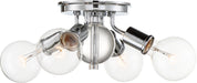 Nuvo Lighting - 60-6564 - Four Light Flush Mount - Bounce - Polished Nickel