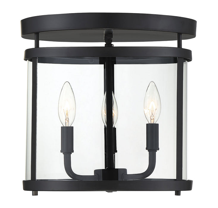 Savoy House - 6-1043-3-BK - Three Light Semi-Flush Mount - Penrose - Black