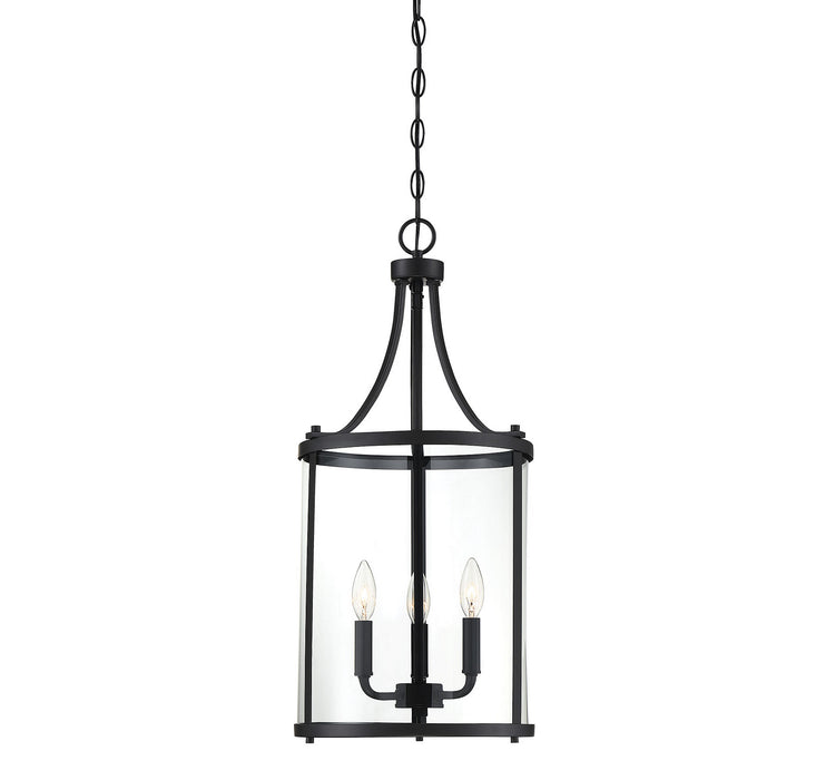 Savoy House - 7-1040-3-BK - Three Light Foyer Pendant - Penrose - Black