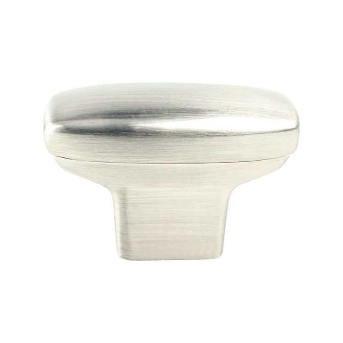 Transitional Advantage One Brushed Nickel Rounded Rectangle Knob 