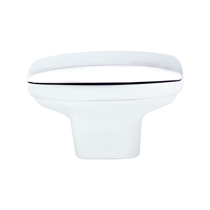 Transitional Advantage One Polished Chrome Rounded Rectangle Knob 