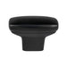 Transitional Advantage One Matte Black Rounded Rectangle Knob 
