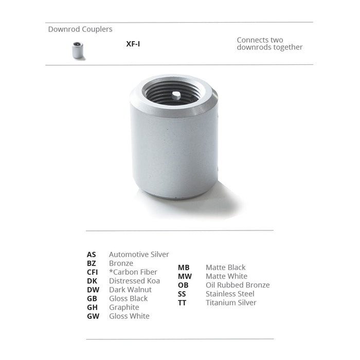 Modern Forms Fans - XF-I-CFI - Downrod Coupler - Fan Accessories - Carbon Fiber