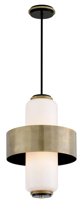 Corbett Lighting - 275-44-VB/SBK - Four Light Pendant - Melrose - Vintage Brass/Soft Black