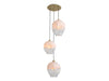 Avenue Lighting - HF8143-BB-WH - Three Light Pendant - Sonoma Ave. - Brushed Brass