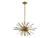 Avenue Lighting - HF8201-AB - Six Light Chandelier - Palisades Ave. - Antique Brass With Champagne Glass