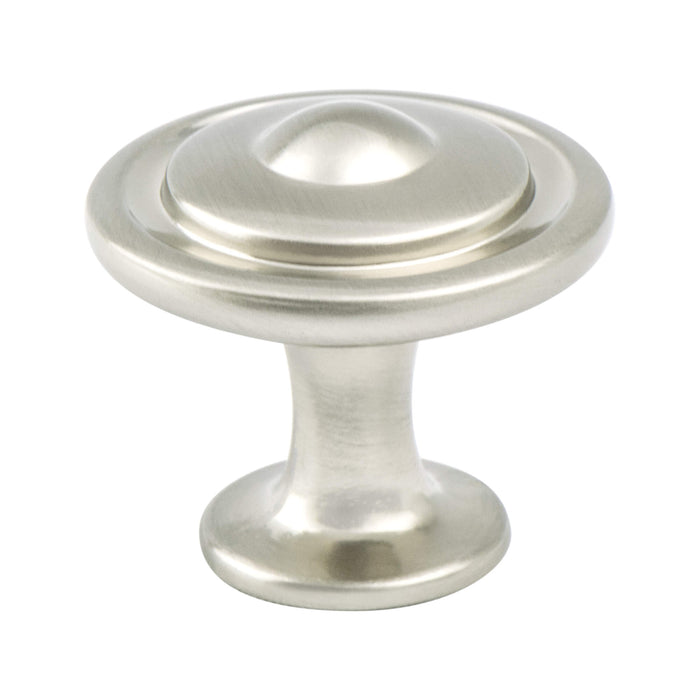 Traditional Advantage Three Brushed Nickel Button Knob