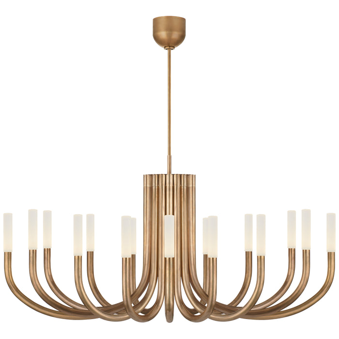 Visual Comfort Signature - KW 5585AB-EC - LED Chandelier - Rousseau - Antique-Burnished Brass