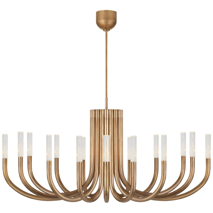 Visual Comfort Signature - KW 5585AB-SG - LED Chandelier - Rousseau - Antique-Burnished Brass