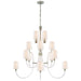 Visual Comfort Signature - JN 5030CG/PN-L - 16 Light Chandelier - Clarice - Clear Acrylic with Polished Nickel