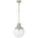 Visual Comfort Signature - JN 5051CEL/G-CG - One Light Pendant - Lucia - Celedon with Gild