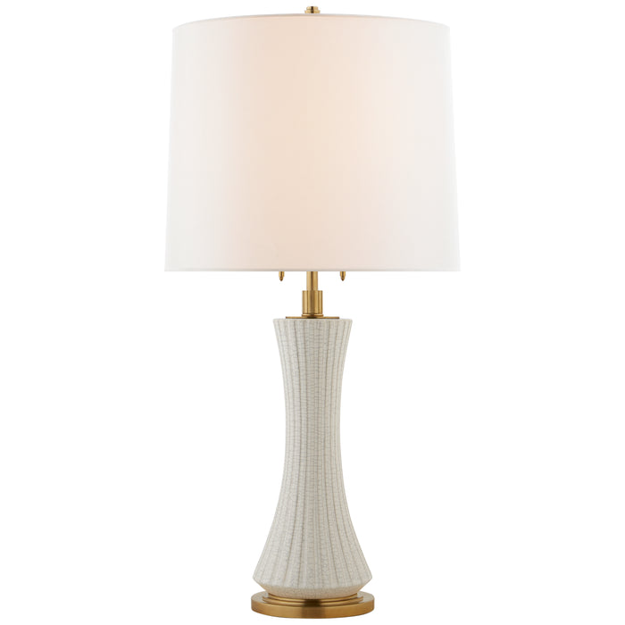 Visual Comfort Signature - TOB 3655WTC-L - Two Light Table Lamp - Elena - White Crackle
