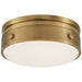 Visual Comfort Signature - TOB 4062HAB-WG - LED Flush Mount - Hicks - Hand-Rubbed Antique Brass