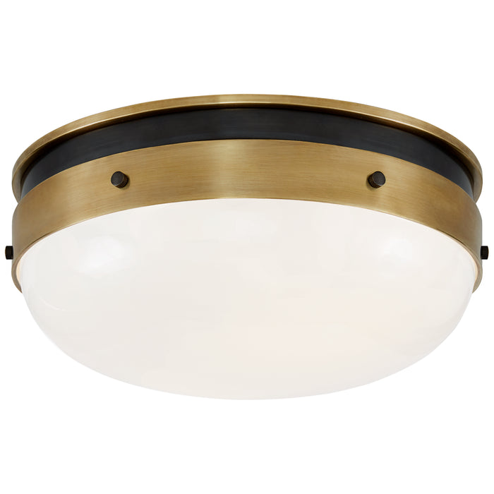 Visual Comfort Signature - TOB 4063BZ/HAB-WG - Two Light Flush Mount - Hicks - Bronze with Antique Brass