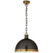 Visual Comfort Signature - TOB 5071BZ/HAB - Two Light Pendant - Hicks - Bronze with Antique Brass