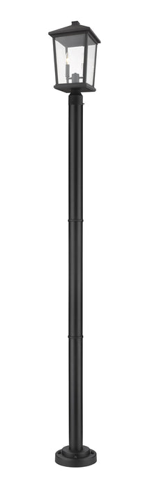 Z-Lite - 568PHBR-567P-BK - Two Light Outdoor Post Mounted Fixture - Beacon - Black