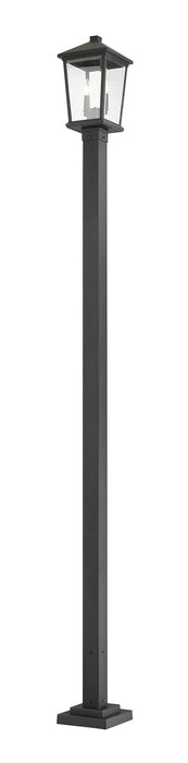 Z-Lite - 568PHBS-536P-BK - Two Light Outdoor Post Mounted Fixture - Beacon - Black