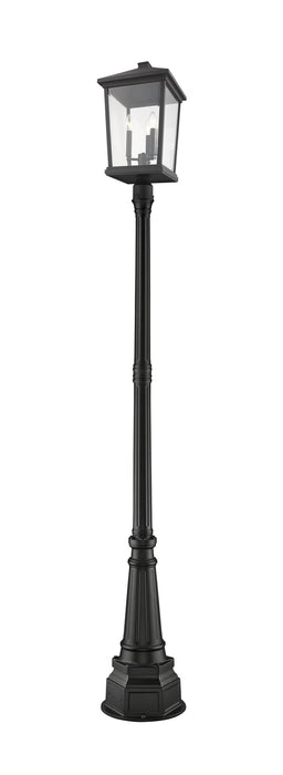 Z-Lite - 568PHXLR-564P-BK - Three Light Outdoor Post Mounted Fixture - Beacon - Black